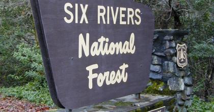 Six Rivers National Forest Sign
