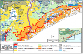 The Barker Vegetation Management Project area. 