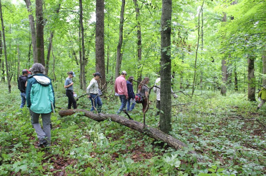Research partners visiting the Driftless ASCC site. Photo Credit: Courtney Peterson, Colorado State University.
