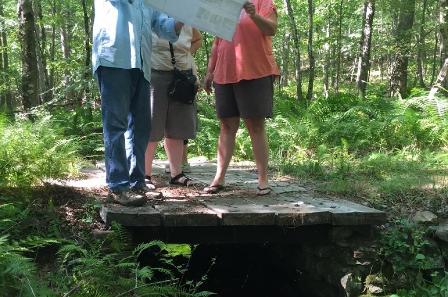 woodland owners looking at a map