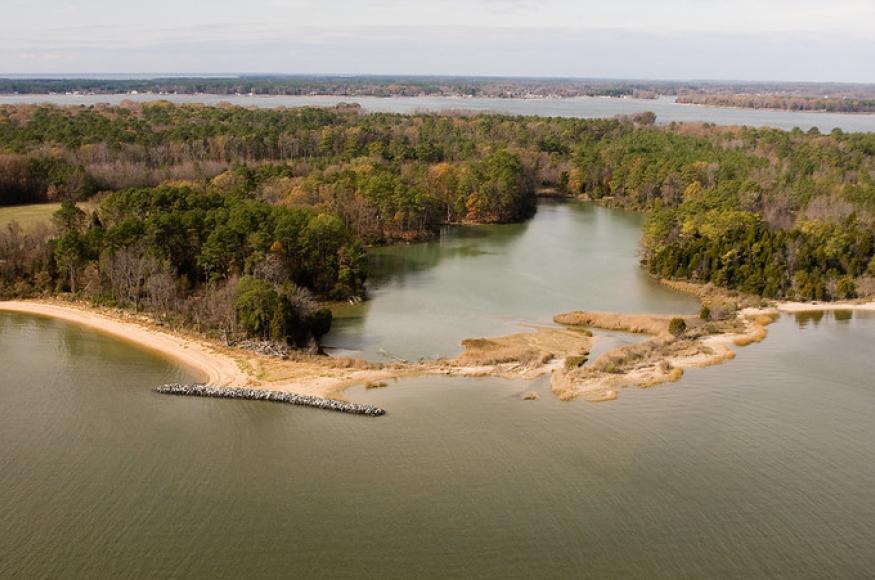 Coastal beach of Newtowne Neck.
